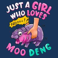 In My Moo Deng Era  Moo Deng Lover Just A Girl Who Loves Moo Deng T-Shirt