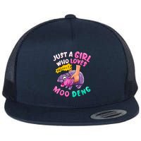 In My Moo Deng Era  Moo Deng Lover Just A Girl Who Loves Moo Deng Flat Bill Trucker Hat