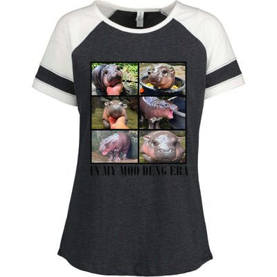 In My Moo Deng Era  Moo Deng Lover Gift Enza Ladies Jersey Colorblock Tee