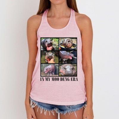 In My Moo Deng Era  Moo Deng Lover Gift Women's Knotted Racerback Tank