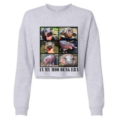 In My Moo Deng Era  Moo Deng Lover Gift Cropped Pullover Crew