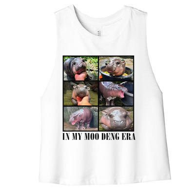 In My Moo Deng Era  Moo Deng Lover Gift Women's Racerback Cropped Tank