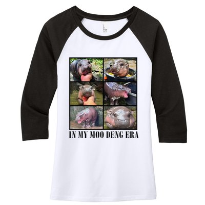 In My Moo Deng Era  Moo Deng Lover Gift Women's Tri-Blend 3/4-Sleeve Raglan Shirt