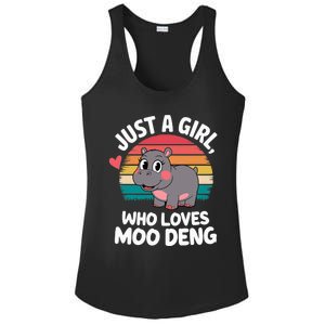 In My Moo Deng Era  Moo Deng Lover Just A Girl Who Loves Moo Deng Ladies PosiCharge Competitor Racerback Tank