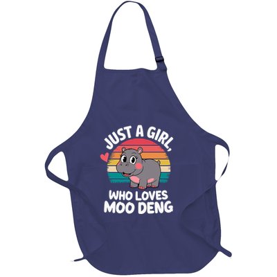 In My Moo Deng Era  Moo Deng Lover Just A Girl Who Loves Moo Deng Full-Length Apron With Pockets