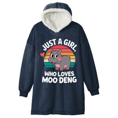 In My Moo Deng Era  Moo Deng Lover Just A Girl Who Loves Moo Deng Hooded Wearable Blanket