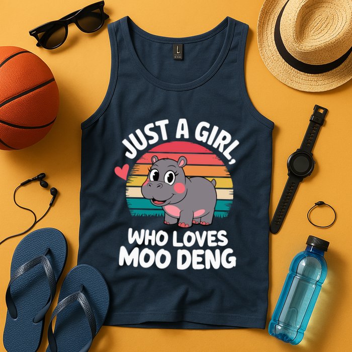 In My Moo Deng Era  Moo Deng Lover Just A Girl Who Loves Moo Deng Tank Top