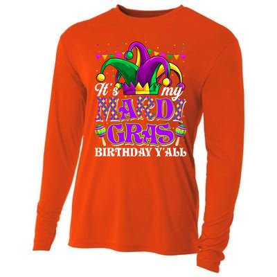 Its My Mardi Gras Birthday Yall Funny Mardi Gras Meaningful Gift Cooling Performance Long Sleeve Crew