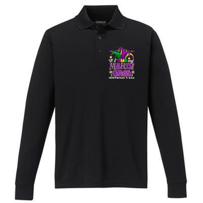 Its My Mardi Gras Birthday Yall Funny Mardi Gras Meaningful Gift Performance Long Sleeve Polo