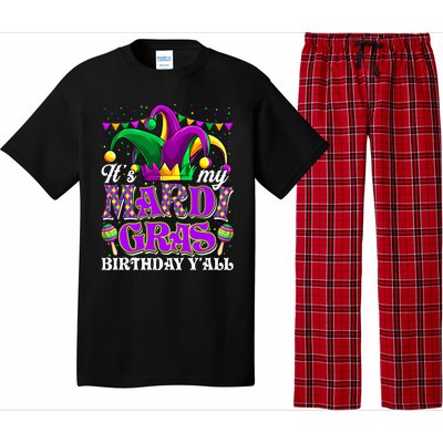 Its My Mardi Gras Birthday Yall Funny Mardi Gras Meaningful Gift Pajama Set