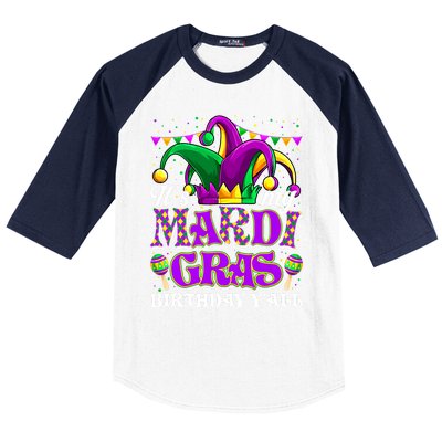 Its My Mardi Gras Birthday Yall Funny Mardi Gras Meaningful Gift Baseball Sleeve Shirt