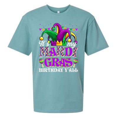 Its My Mardi Gras Birthday Yall Funny Mardi Gras Meaningful Gift Sueded Cloud Jersey T-Shirt