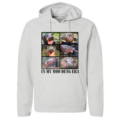 In My Moo Deng Era  Moo Deng Lover Loves Moo Deng Meme Performance Fleece Hoodie