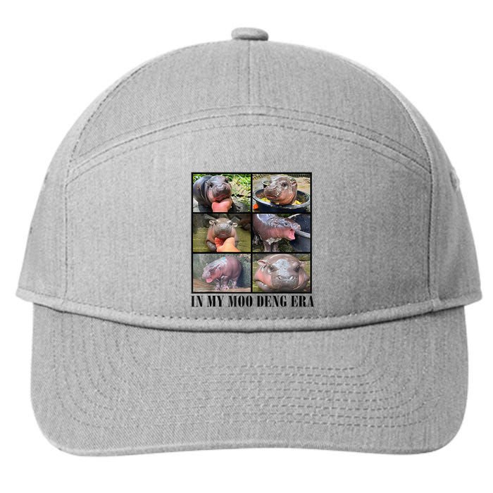 In My Moo Deng Era  Moo Deng Lover Loves Moo Deng Meme 7-Panel Snapback Hat