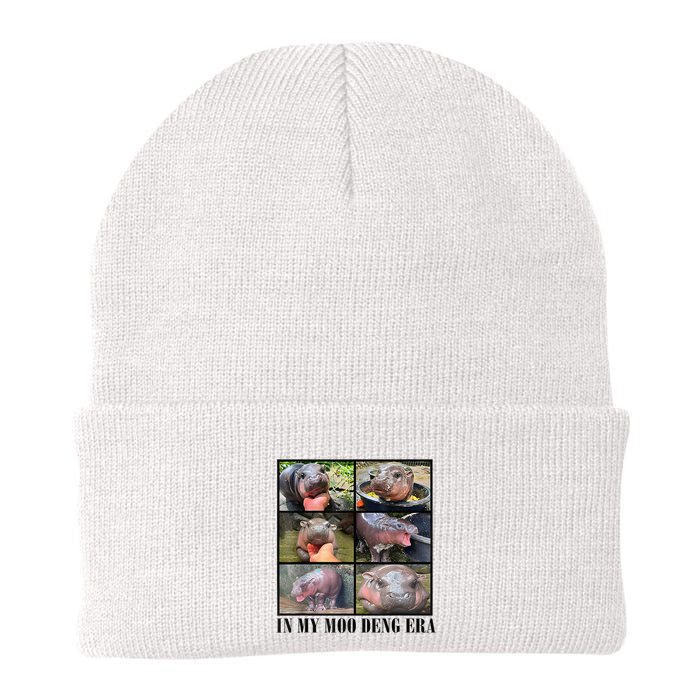 In My Moo Deng Era  Moo Deng Lover Loves Moo Deng Meme Knit Cap Winter Beanie