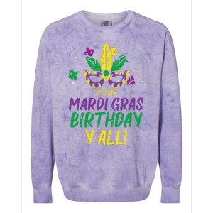 Its My Mardi Gras Birthday Yall Mardi Gras Colorblast Crewneck Sweatshirt