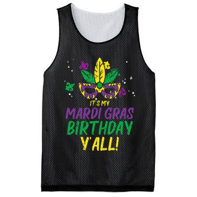Its My Mardi Gras Birthday Yall Mardi Gras Mesh Reversible Basketball Jersey Tank
