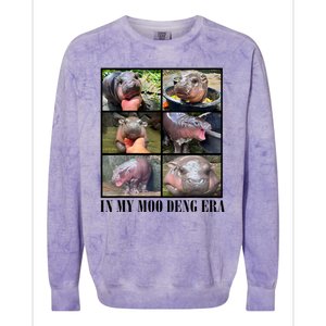 In My Moo Deng Era  Moo Deng Lover Colorblast Crewneck Sweatshirt