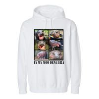 In My Moo Deng Era  Moo Deng Lover Garment-Dyed Fleece Hoodie