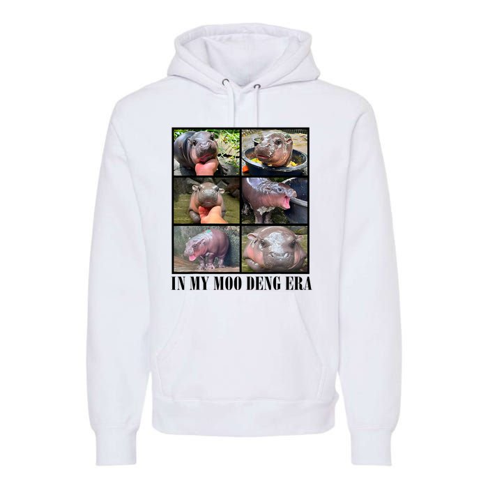 In My Moo Deng Era  Moo Deng Lover Premium Hoodie