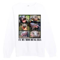 In My Moo Deng Era  Moo Deng Lover Premium Crewneck Sweatshirt