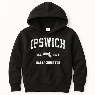 Ipswich Massachusetts Ma Vintage Sports Kids Hoodie