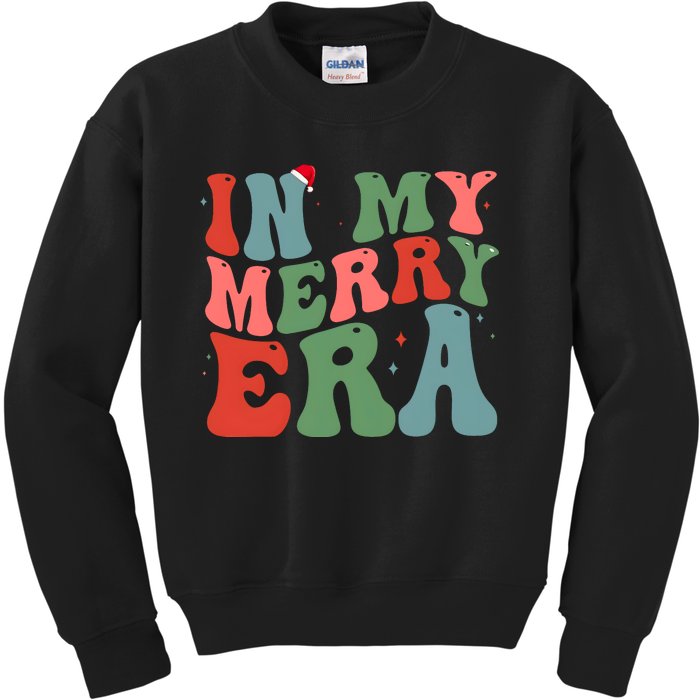 In My Merry Era Retro Christmas Kids Sweatshirt