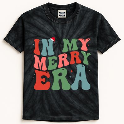 In My Merry Era Retro Christmas Kids Tie-Dye T-Shirt