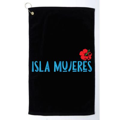 Isla Mujeres Mexico Vacation Souvenirs Matching Family Trip Funny Gift Platinum Collection Golf Towel