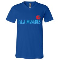 Isla Mujeres Mexico Vacation Souvenirs Matching Family Trip Funny Gift V-Neck T-Shirt