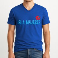Isla Mujeres Mexico Vacation Souvenirs Matching Family Trip Funny Gift V-Neck T-Shirt