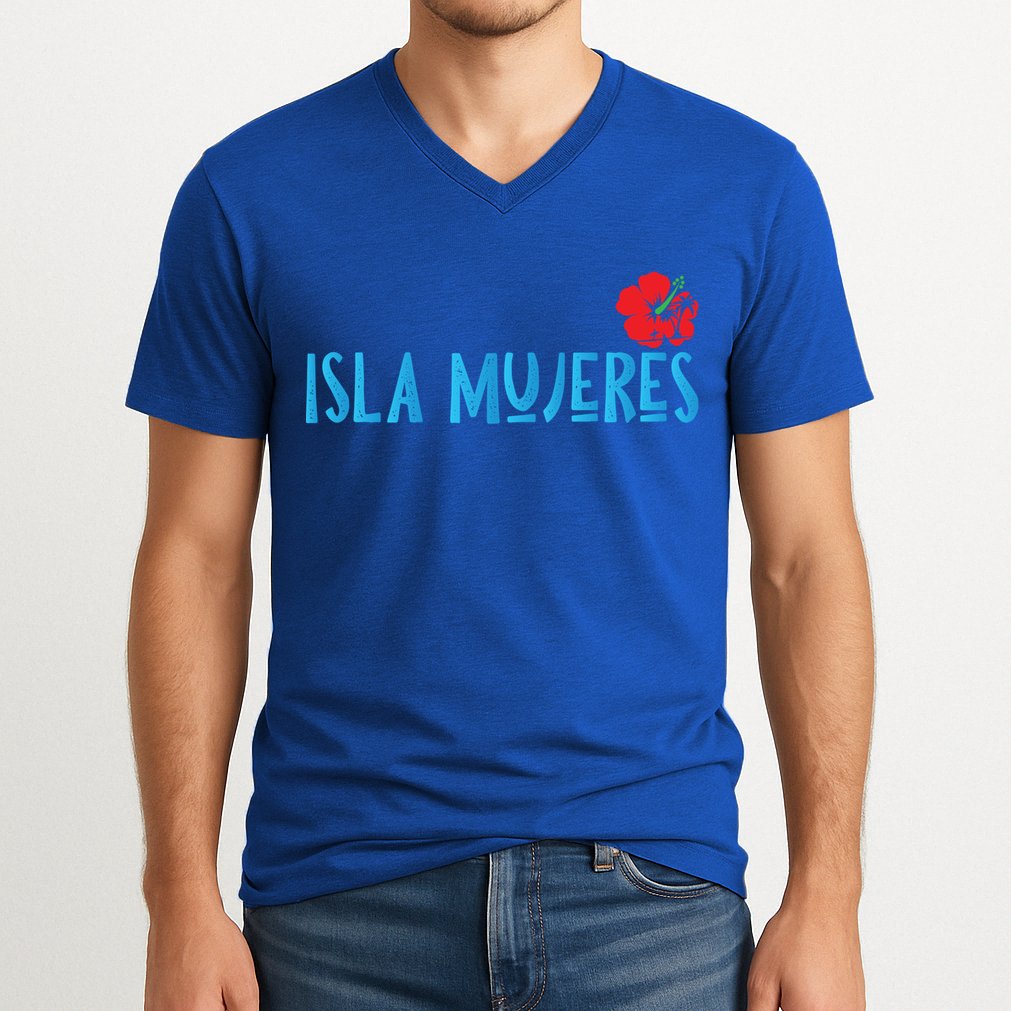 Isla Mujeres Mexico Vacation Souvenirs Matching Family Trip Funny Gift V-Neck T-Shirt