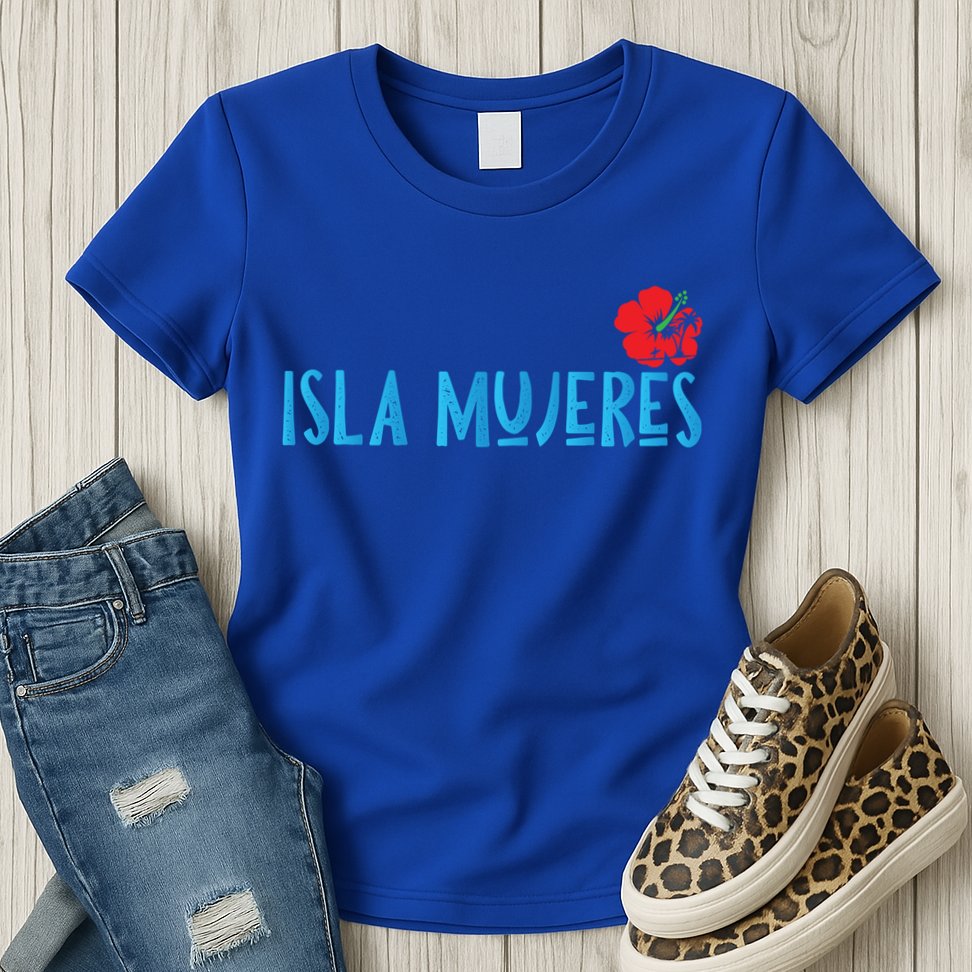 Isla Mujeres Mexico Vacation Souvenirs Matching Family Trip Funny Gift Womens T-Shirt