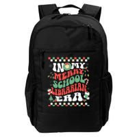 In My Merry School Librarian Era Retro Groovy Christmas Daily Commute Backpack