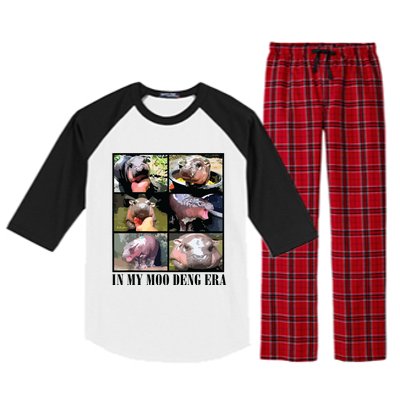 In My Moo Deng Era  Moo Deng Lover Raglan Sleeve Pajama Set