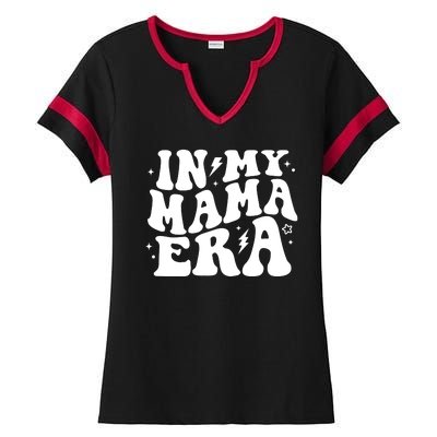 In My Mama Era Cute Mothers Day Ladies Halftime Notch Neck Tee