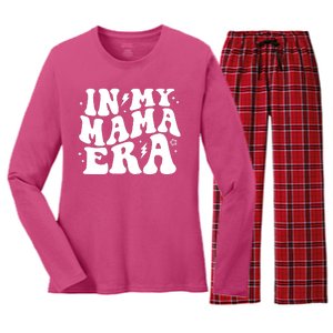 In My Mama Era Cute Mothers Day Women's Long Sleeve Flannel Pajama Set 