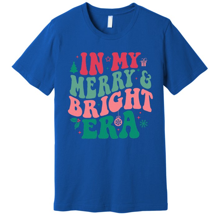 In My Merry and Bright Era Cute Groovy Retro Xmas Christmas  Premium T-Shirt