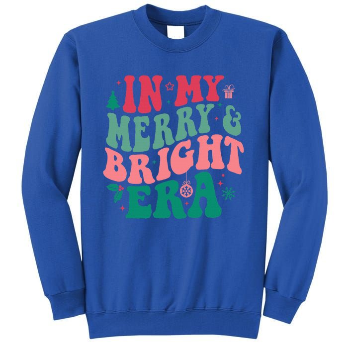 In My Merry and Bright Era Cute Groovy Retro Xmas Christmas  Tall Sweatshirt