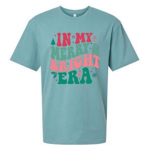 In My Merry and Bright Era Cute Groovy Retro Xmas Christmas  Sueded Cloud Jersey T-Shirt