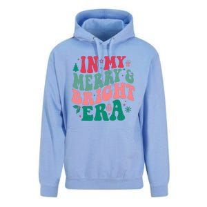 In My Merry and Bright Era Cute Groovy Retro Xmas Christmas  Unisex Surf Hoodie