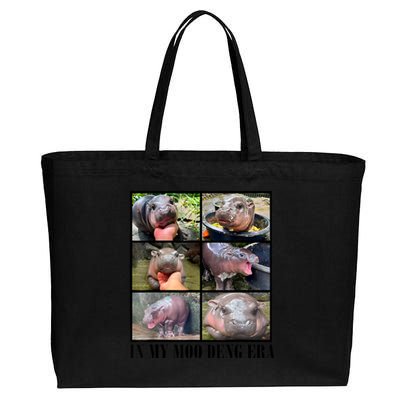 In My Moo Deng Era  Moo Deng Lover Cotton Canvas Jumbo Tote