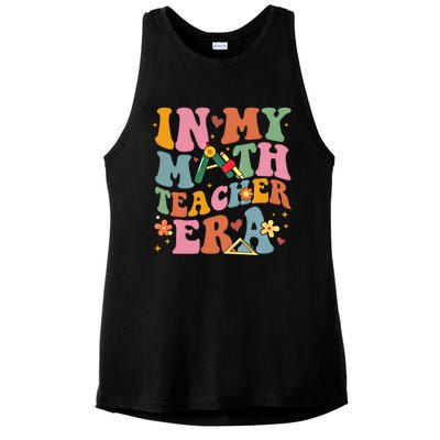 In My Math Teacher Era Back To School Groovy TeacherS Day Funny Gift Ladies PosiCharge Tri-Blend Wicking Tank