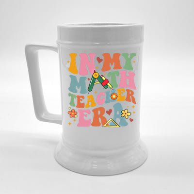 In My Math Teacher Era Back To School Groovy TeacherS Day Funny Gift Beer Stein