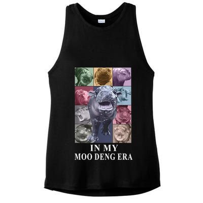 In My Moo Deng Hippo Pygmy Hippopotamus Ladies PosiCharge Tri-Blend Wicking Tank