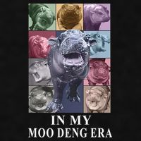 In My Moo Deng Hippo Pygmy Hippopotamus Ladies PosiCharge Tri-Blend Wicking Tank