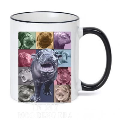 In My Moo Deng Hippo Pygmy Hippopotamus 11oz Black Color Changing Mug