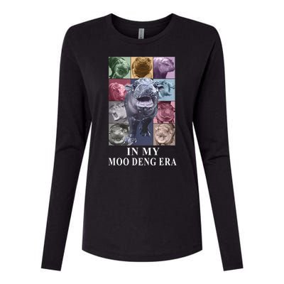 In My Moo Deng Hippo Pygmy Hippopotamus Womens Cotton Relaxed Long Sleeve T-Shirt