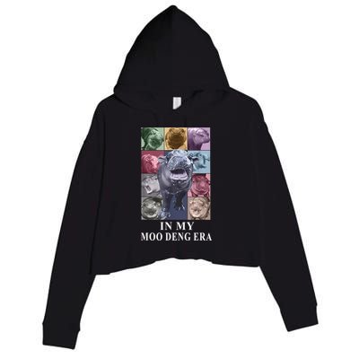 In My Moo Deng Hippo Pygmy Hippopotamus Crop Fleece Hoodie