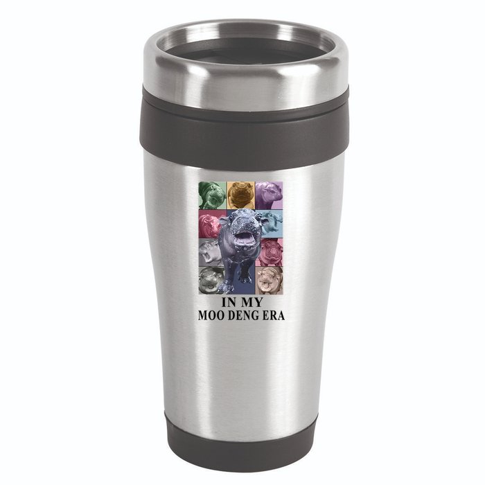 In My Moo Deng Hippo Pygmy Hippopotamus 16oz Travel Tumbler